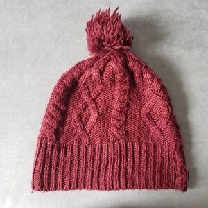 Winter knit hat in Burgundy